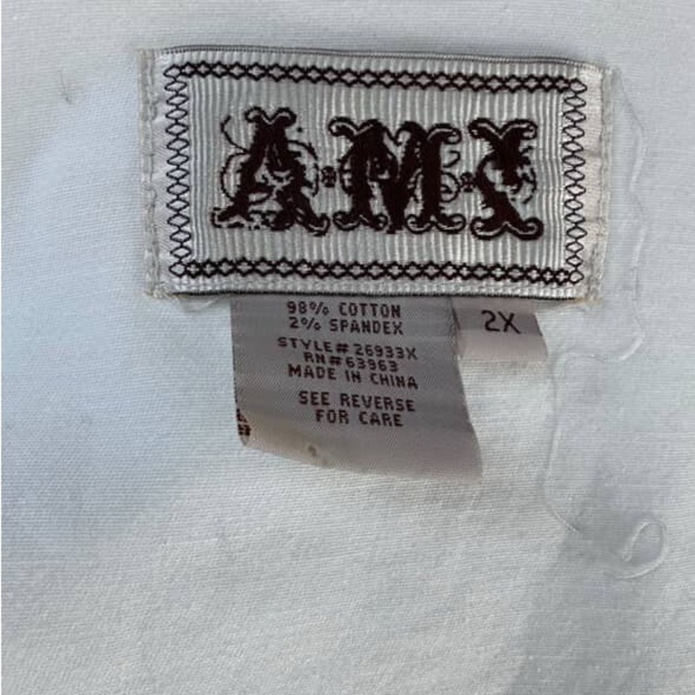 Vintage AMX White Ruffle Button-Up Jacket Cotton - Picture 4 of 5